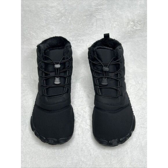 Barefoot Snow Boots Faux Fur Lined Men’s 8 Black - Picture 1 of 8